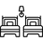 Twin cot icon